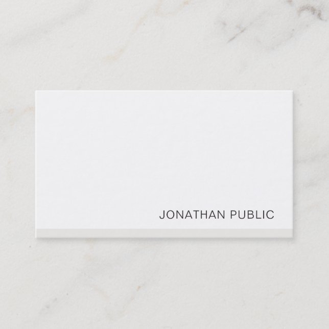 Tarjeta De Visita Elegante plantilla profesional simple Moda moderna (Anverso)