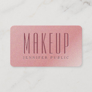 Tarjeta De Visita Elegante plantilla Rosa Gold Artista de maquillaje