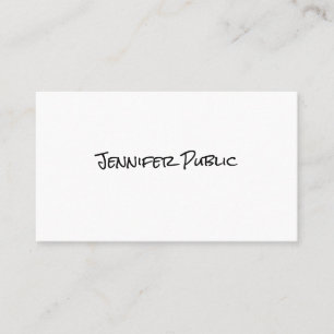 Tarjeta De Visita Elegante Plantilla Simple Guión manuscrito moderno
