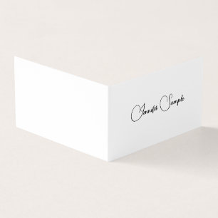 Tarjeta De Visita Elegante Plantilla Simple Moderno Minimalista pleg