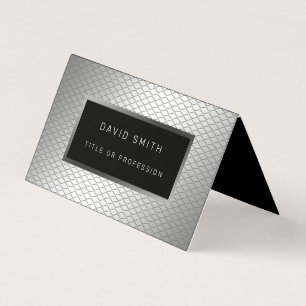 Tarjeta De Visita Elegante plata de lujo Metalizado