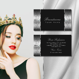 Tarjeta De Visita Elegante plata negro Joyas de contrabando Ornament