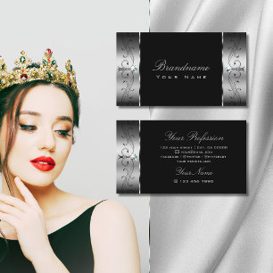 Tarjeta De Visita Elegante plata negro Joyas de contrabando Ornament