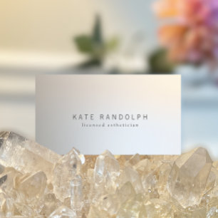 Tarjeta De Visita Elegante plata profesional minimalista moderna