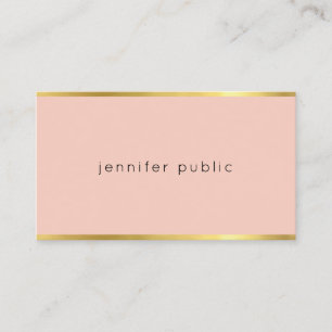 Tarjeta De Visita Elegante Plata Profesional Rosa Y Oro