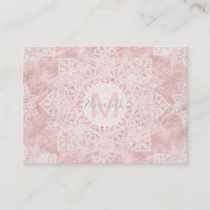 Tarjeta De Visita Elegante poinsettia y copos de nieve mandala