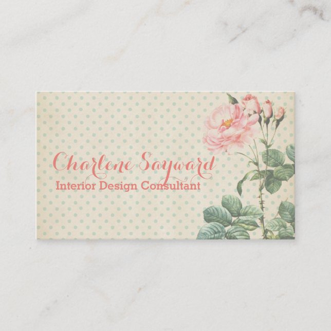 Tarjeta De Visita Elegante Polka azul amarillo pálido puntos Rosa in (Anverso)