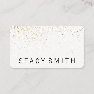 Tarjeta De Visita Elegante polvo dorado