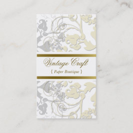 Tarjeta De Visita Elegante poner crema elegante del Flourish floral