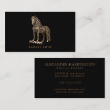 Elegante poste de barbero de Mustang de Bronce en