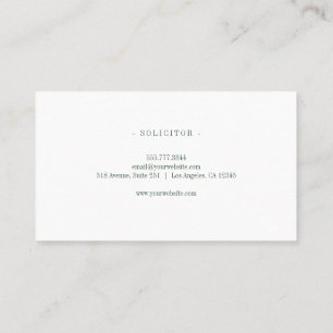 Tarjeta De Visita Elegante Profesional Abogado Minimalista Simple