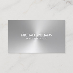 Tarjeta De Visita Elegante Profesional Abogado Plata Metal