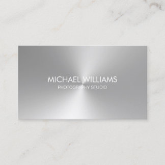 Tarjeta De Visita Elegante Profesional Abogado Plata Metal