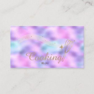 Tarjeta De Visita Elegante Profesional, Batidor, Cocina Holográfica