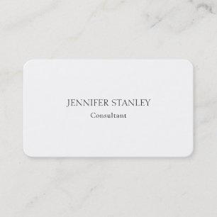 Tarjeta De Visita Elegante profesional blanco Minimalista