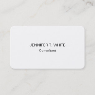 Tarjeta De Visita Elegante profesional blanco Minimalista moderno