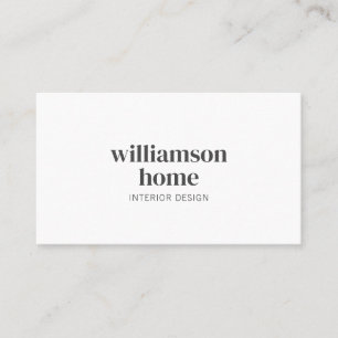 Tarjeta De Visita Elegante profesional blanco Minimalista moderno