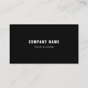 Tarjeta De Visita Elegante profesional blanco negro simple moderno