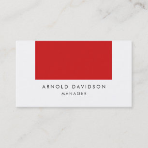 Tarjeta De Visita Elegante Profesional Blanco Rojo