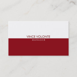 Tarjeta De Visita Elegante Profesional Blanco Rojo