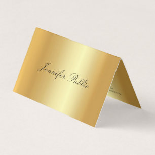 Tarjeta De Visita Elegante profesional caligrafía de oro nombre mode