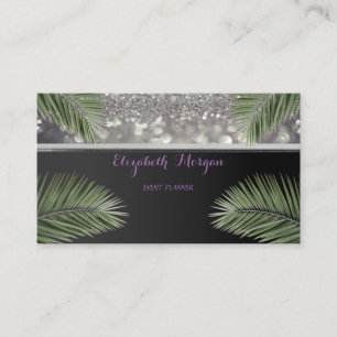 Tarjeta De Visita Elegante Profesional  Chic Con Estilo, Hojas de Pa