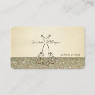 Tarjeta De Visita Elegante Profesional Chic Lujo, Brillante, Vestido