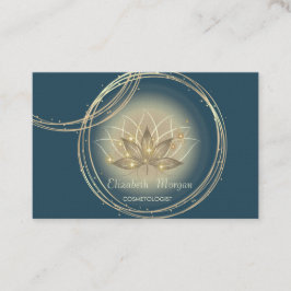 Tarjeta De Visita Elegante profesional,Círculos de oro Lotus
