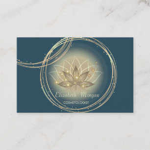 Tarjeta De Visita Elegante profesional,Círculos de oro Lotus
