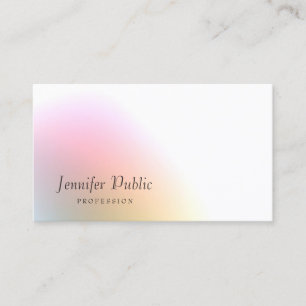 Tarjeta De Visita Elegante profesional colorido Minimalista moderno