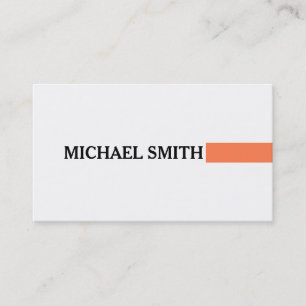 Tarjeta De Visita Elegante profesional Coral Moderno Blanco