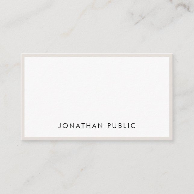 Tarjeta De Visita Elegante profesional creativo simple moda simple (Anverso)