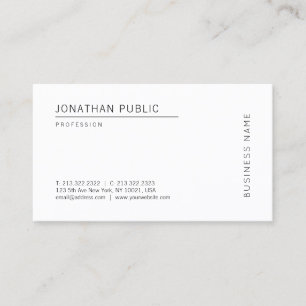 Tarjeta De Visita Elegante profesional de la plantilla minimalista
