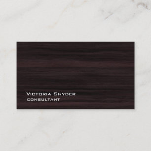 Tarjeta De Visita Elegante Profesional de la textura de madera marró