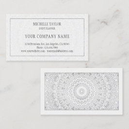Tarjeta De Visita Elegante profesional de lujo de plata blanca