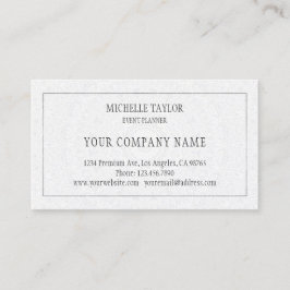 Tarjeta De Visita Elegante profesional de lujo de plata blanca