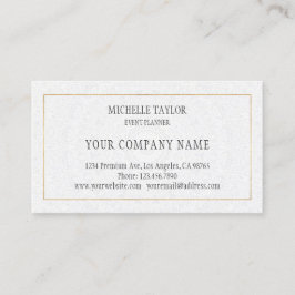 Tarjeta De Visita Elegante Profesional de lujo White Gold Mandala