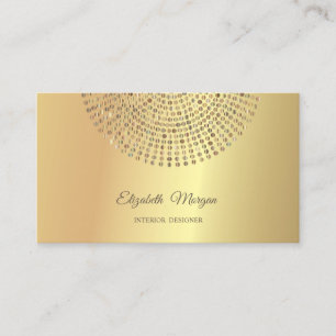 Tarjeta De Visita Elegante profesional de moda, puntos de oro