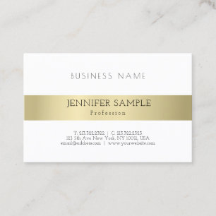 Tarjeta De Visita Elegante profesional de oro Aspecto sencillo y mod