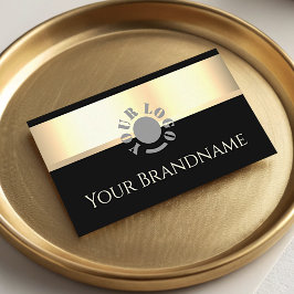 Tarjeta De Visita Elegante Profesional de Personalizado negro con ef