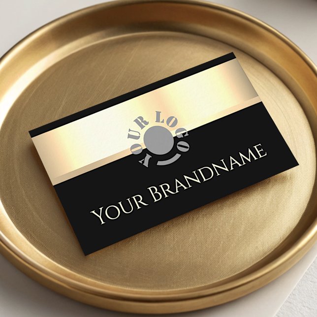 Tarjeta De Visita Elegante Profesional de Personalizado negro con ef (Subido por el creador)