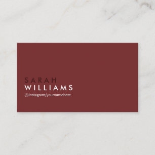 Tarjeta De Visita Elegante Profesional Deep Red Gray