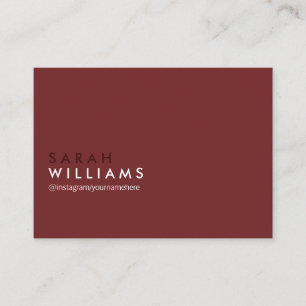 Tarjeta De Visita Elegante Profesional Deep Red Gray