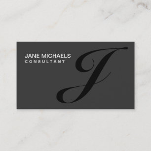 Tarjeta De Visita Elegante profesional del monograma del diseñador