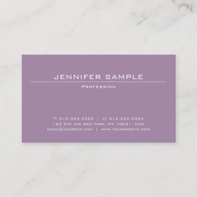 Tarjeta De Visita Elegante Profesional Diseño Simple Lujo Moderno (Anverso)