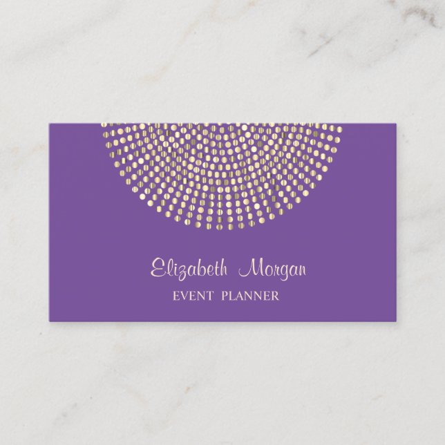 Tarjeta De Visita Elegante Profesional Elegante, Violeta, Dosis De O (Anverso)