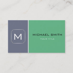 Tarjeta De Visita Elegante profesional elegante y verde claro modern