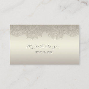 Tarjeta De Visita Elegante  Profesional Encantador  Luminoso,Encaje
