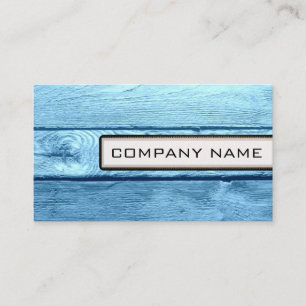 Tarjeta De Visita Elegante Profesional Estilo De Madera Azul Moderno