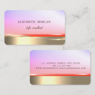 Tarjeta De Visita Elegante Profesional Estilo Falso Oro Ombre